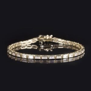 Baguette Cut 3.880ctw Bracelet 14k gold