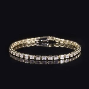 Emerald Cut 8.400ctw Bracelet 14ct