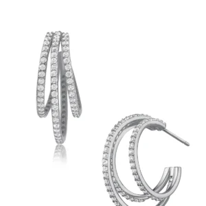 14K White Gold 9.2 gms Moissanites Diamond Stud Earrings