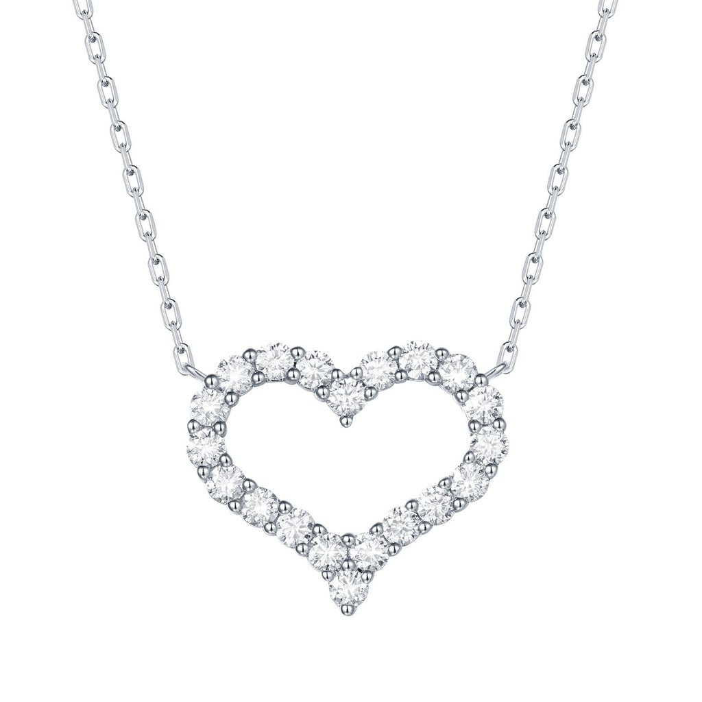 Lab-Grown Open Heart Diamond Necklace - Image 2