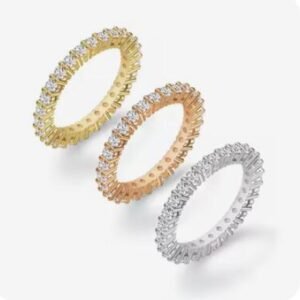 14K 2mm Lab Diamonds Infinity Band