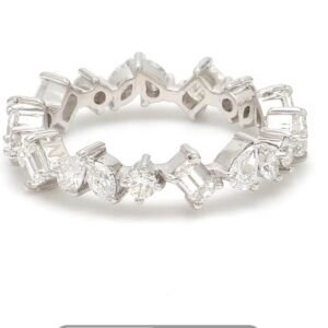 Beautiful Irregular Splicing 14 K Gold Ring With 1.5*3mm