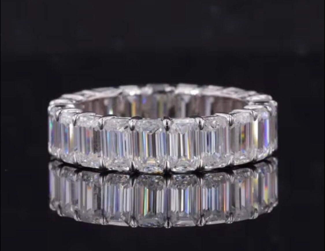 14k Emerald Cut 3x5 Lab Grown Diamond 3.5mm