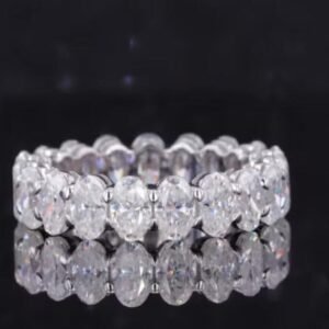 4 Claw Setting 3x5mm Oval Lab Diamond Eternityinfinity  Ring