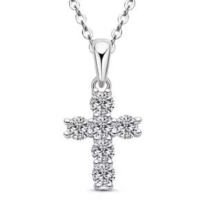 Stunning Cross Comes In 6 Brilliant Stones Claw Set.