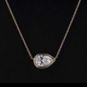 Pear Shape Bezel Lab Diamond Pendant