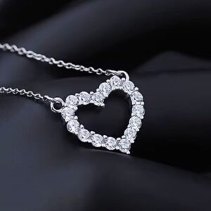 Lab-Grown Open Heart Diamond Necklace