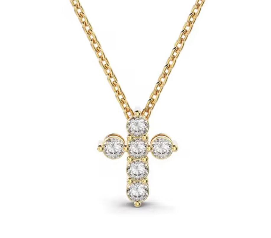 Stunning Cross Comes In 6 Brilliant Stones Claw Set. - Image 2