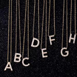 Lab Diamond initials A-Z Up to 0.25ct 18ct Yellow Gold